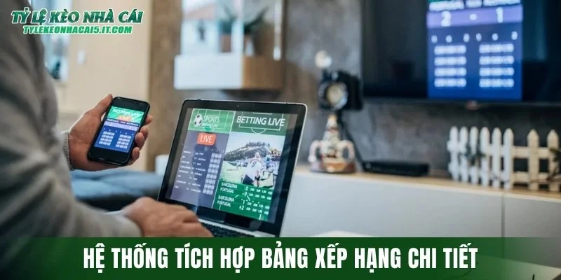 Hệ thống tích hợp bảng xếp hạng chi tiết